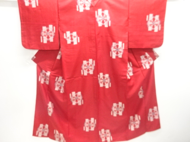 JAPANESE KIMONO / ANTIQUE KIMONO / TAISHO ROMAN STYLE / MEISEN / WOVEN SNOWFLAKE